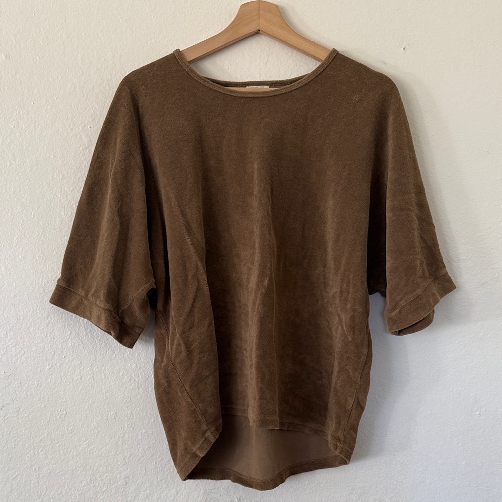 The Simple Folk Terry T-Shirt in Brown Sz 6